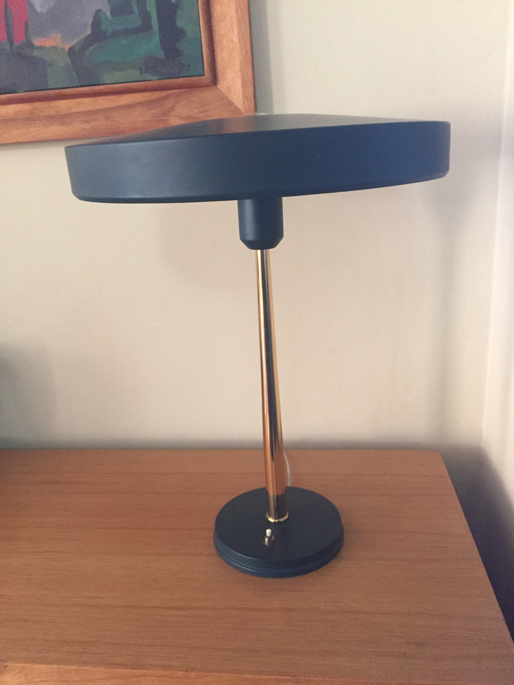 
                  
                    Mid-Century Desk Lamp by, Louis Kalff with tapered brass stem - City of Z Design
                  
                