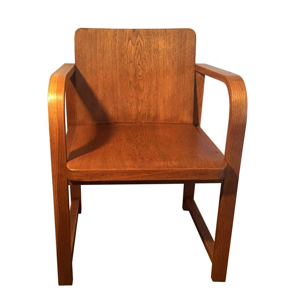 Vintage Art Deco Armchair in Oak - City of Z Design