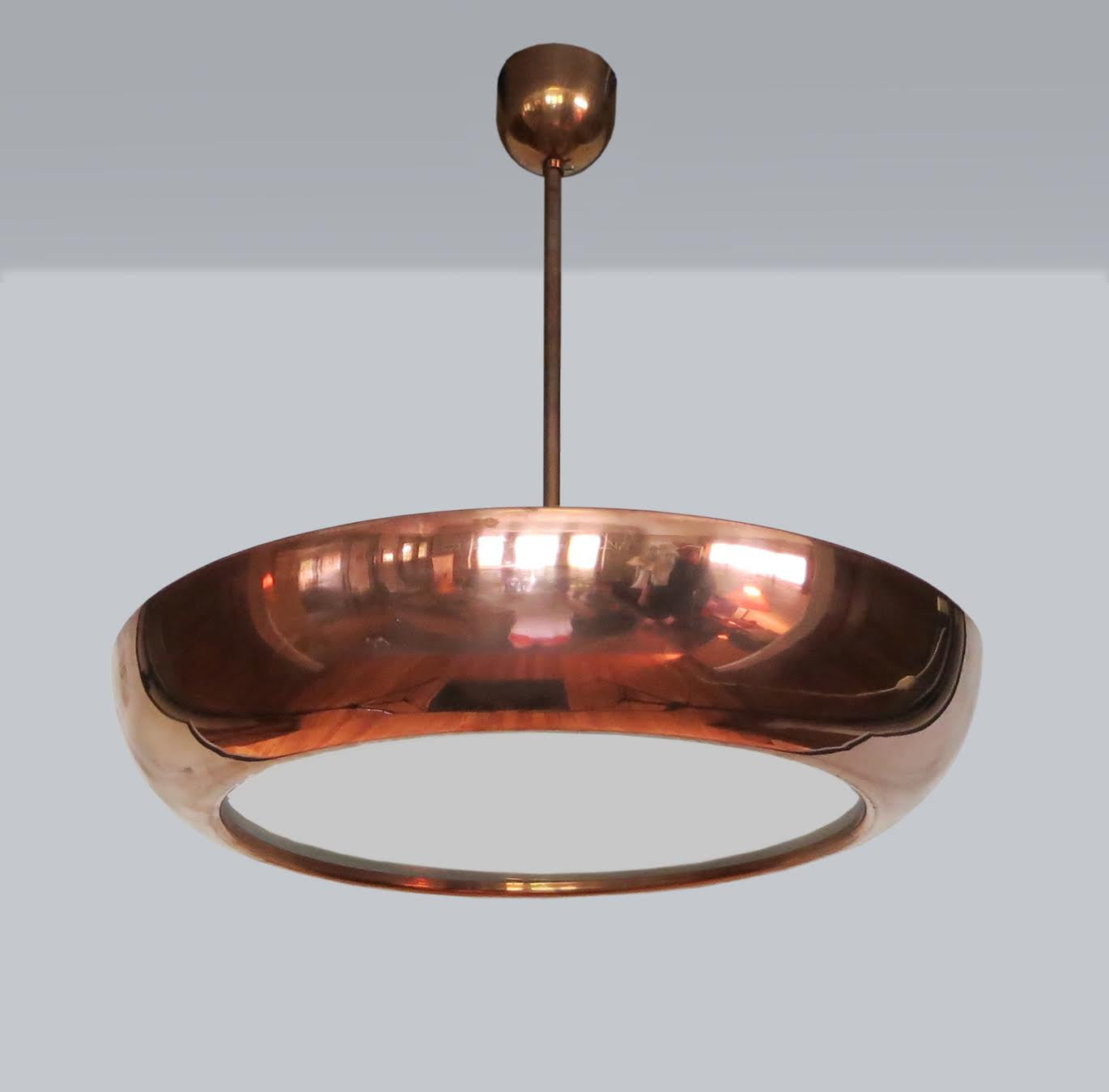 Vintage Bauhaus Copper-Plated Pendant - City of Z Design