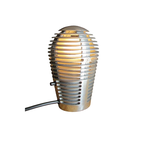 Vintage Cast Aluminum Louvered Accent Lamp for Metalarte
